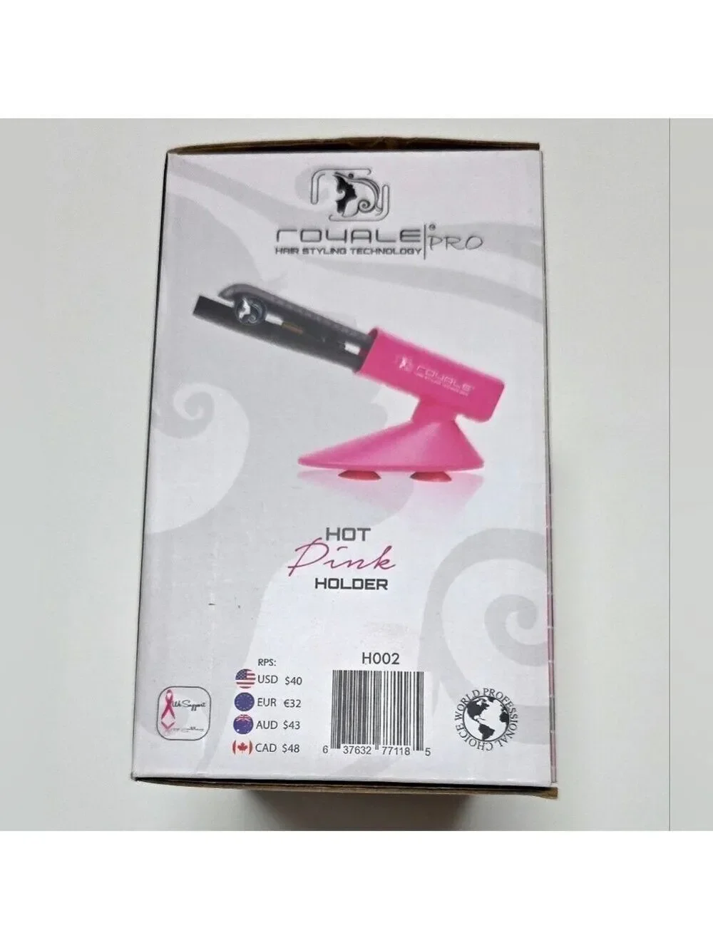 Royale Pro Hot Pink Hair Tool Holder | Curling Iron And Straightener Stand - New